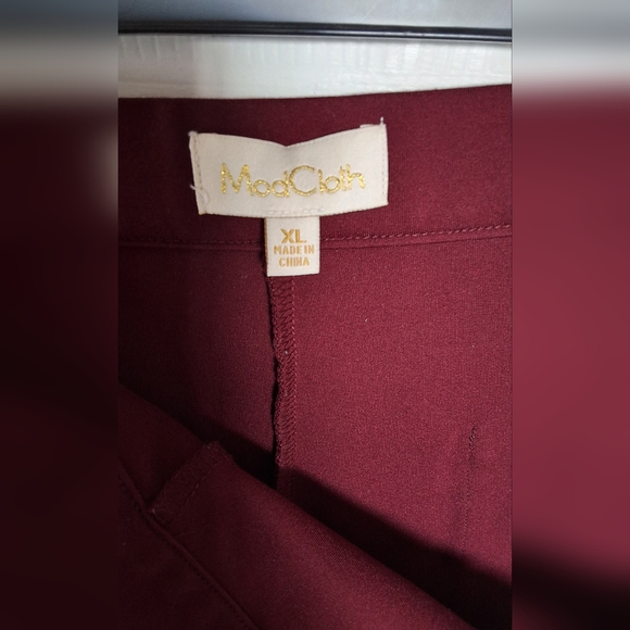 Modcloth XL Side Zip Cropped Comfort Dress Pants Pockets Holiday Casual Workwear - Picture 9 of 13